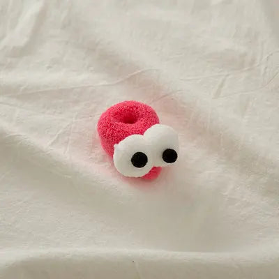 Fashion funny big eyes hair rope scrunchie new cute female girl candy color high stretch hair ring headwear accessories