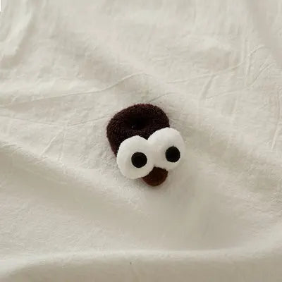 Fashion funny big eyes hair rope scrunchie new cute female girl candy color high stretch hair ring headwear accessories