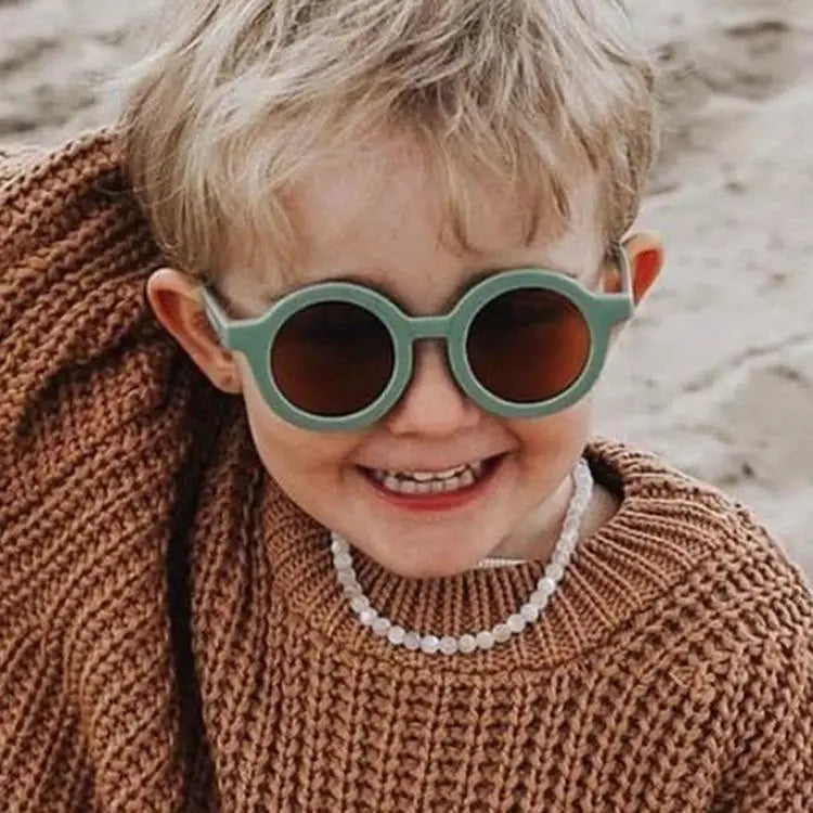 2021 New Children's Sunglasses Infant's Retro Solid Color Ultraviolet-proof Round Convenience Glasses Eyeglass For Kids