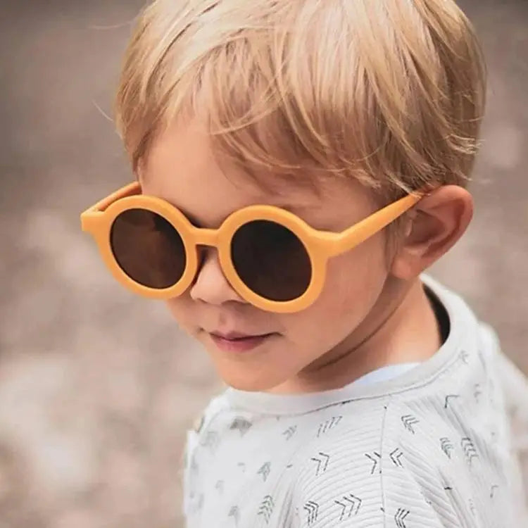 2021 New Children's Sunglasses Infant's Retro Solid Color Ultraviolet-proof Round Convenience Glasses Eyeglass For Kids