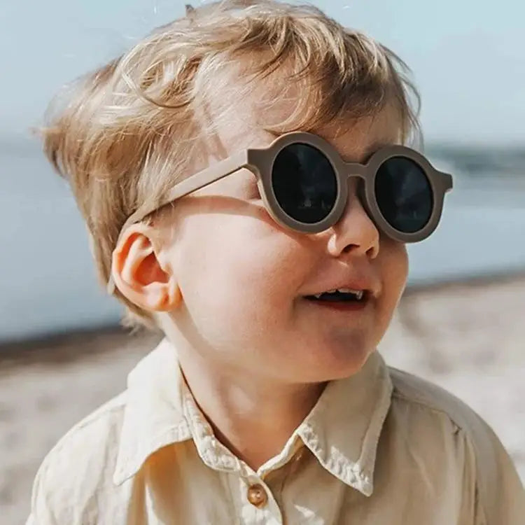 2021 New Children's Sunglasses Infant's Retro Solid Color Ultraviolet-proof Round Convenience Glasses Eyeglass For Kids