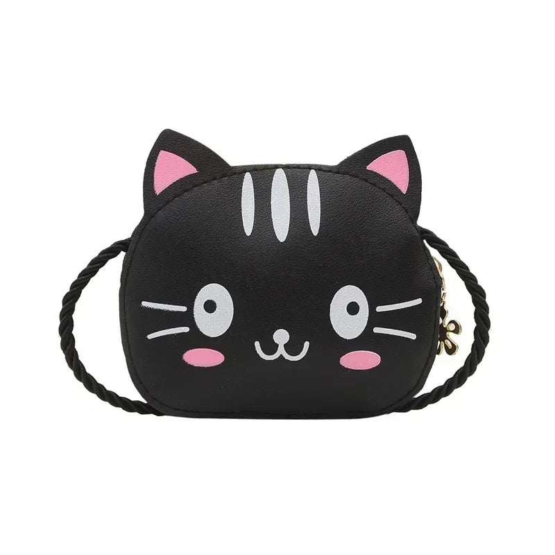 Cute Design Children's Small Cat Shoulder Bags Lovely Baby Girls Coin Purse Boys Kids Crossbody Bag Handbag Princess Accessories