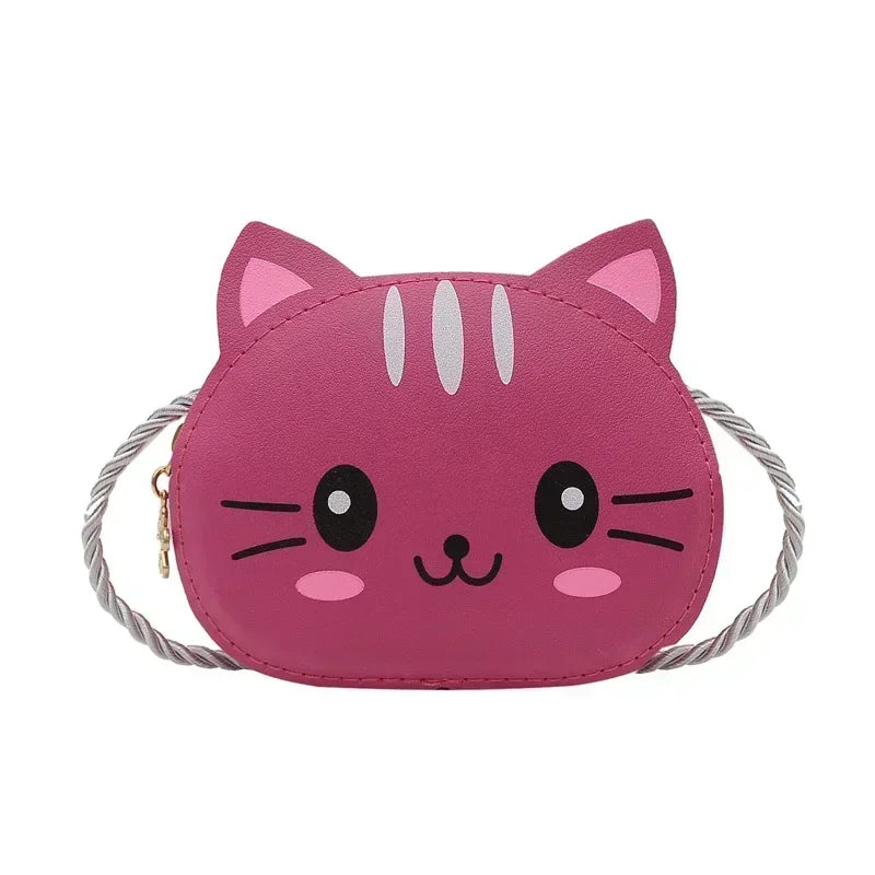 Cute Design Children's Small Cat Shoulder Bags Lovely Baby Girls Coin Purse Boys Kids Crossbody Bag Handbag Princess Accessories