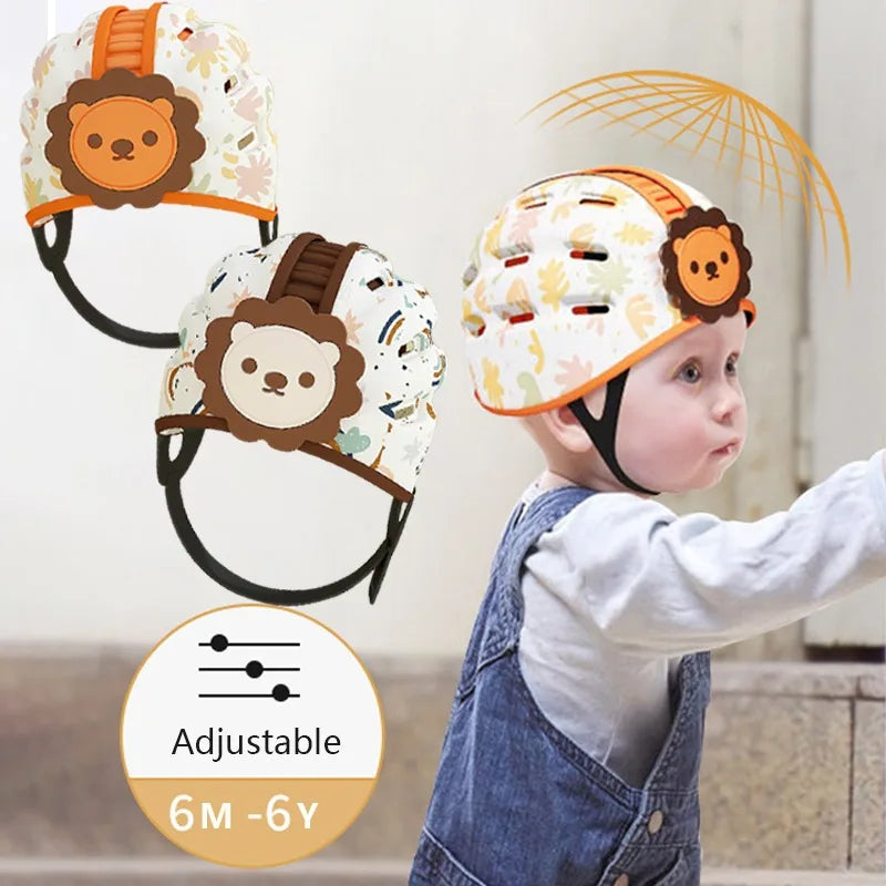 Adjustable Baby Helmet for Crawling Walking 6M-2T Anti Fall Kids Helmet Safety Caps Newborn Children Cartoon Head Protector Hats