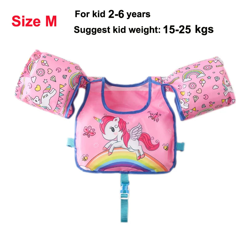 Baby Swim Buoyant Vest Kids Learn Swimming Child Swim Trainer Boy Girl Cute Float Swimsuit Swimming Pool Accessories