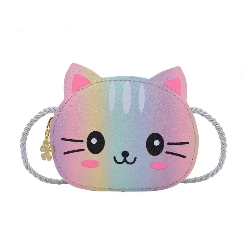 Cute Design Children's Small Cat Shoulder Bags Lovely Baby Girls Coin Purse Boys Kids Crossbody Bag Handbag Princess Accessories