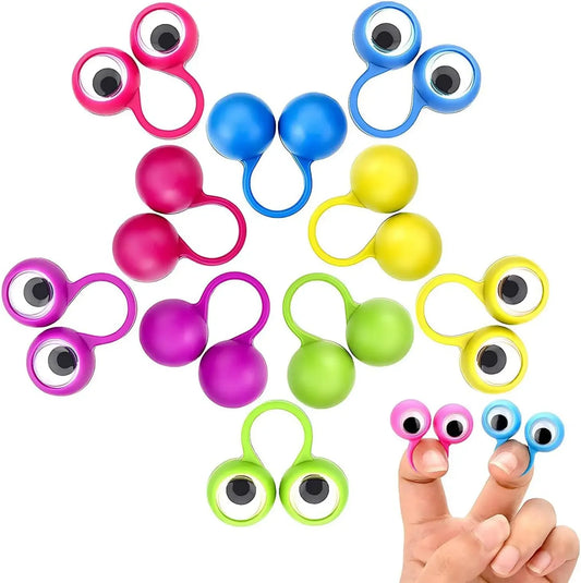 Eye Finger Puppet 20pcs Kids Googly Wiggly Eyeball Finger for Horror Themed Halloween Party Favor Children Goodie Bag Stuffer