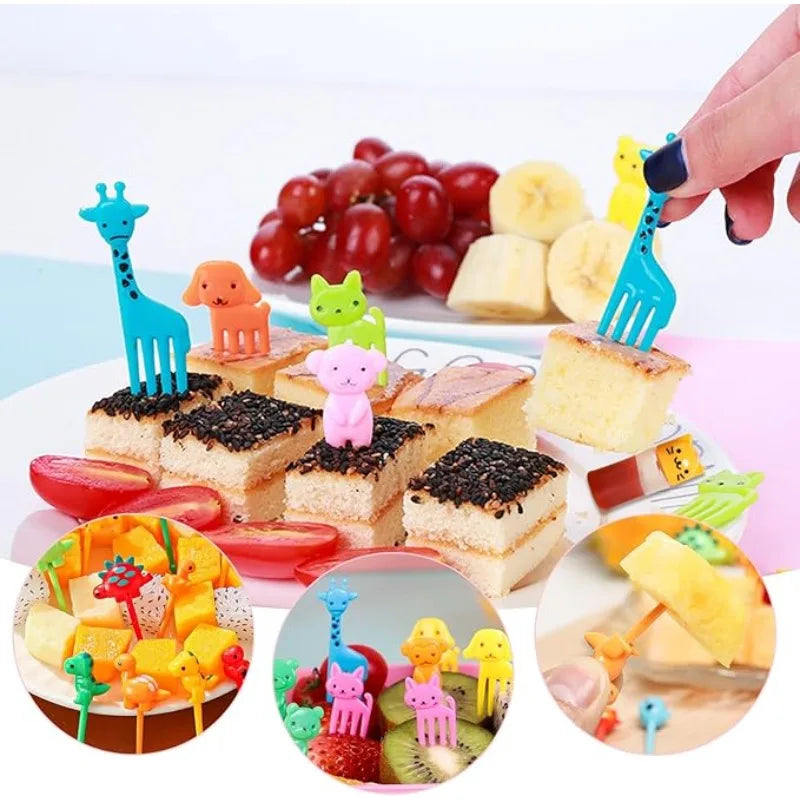 Kids Mini Cartoon Animal Food Toothpicks Condiment Squeeze Bottles Reusable Condiments Containers Office Lunch Box Accessories