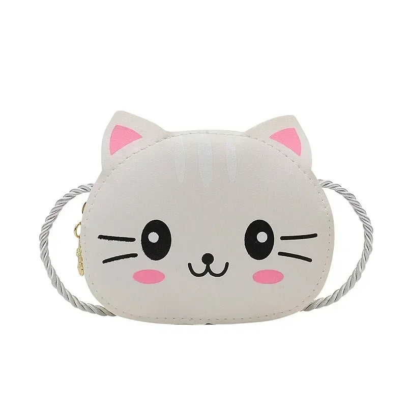 Cute Design Children's Small Cat Shoulder Bags Lovely Baby Girls Coin Purse Boys Kids Crossbody Bag Handbag Princess Accessories