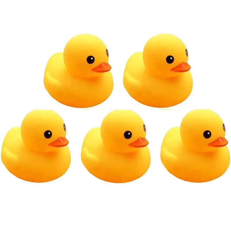 5pcs Rubber Duck Bath Toys Yellow Mini Ducks Float Duck Baby Bath Toy Shower Party Favors Gift for Toddlers Kids Boys Girl