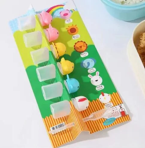 Kids Mini Cartoon Animal Food Toothpicks Condiment Squeeze Bottles Reusable Condiments Containers Office Lunch Box Accessories