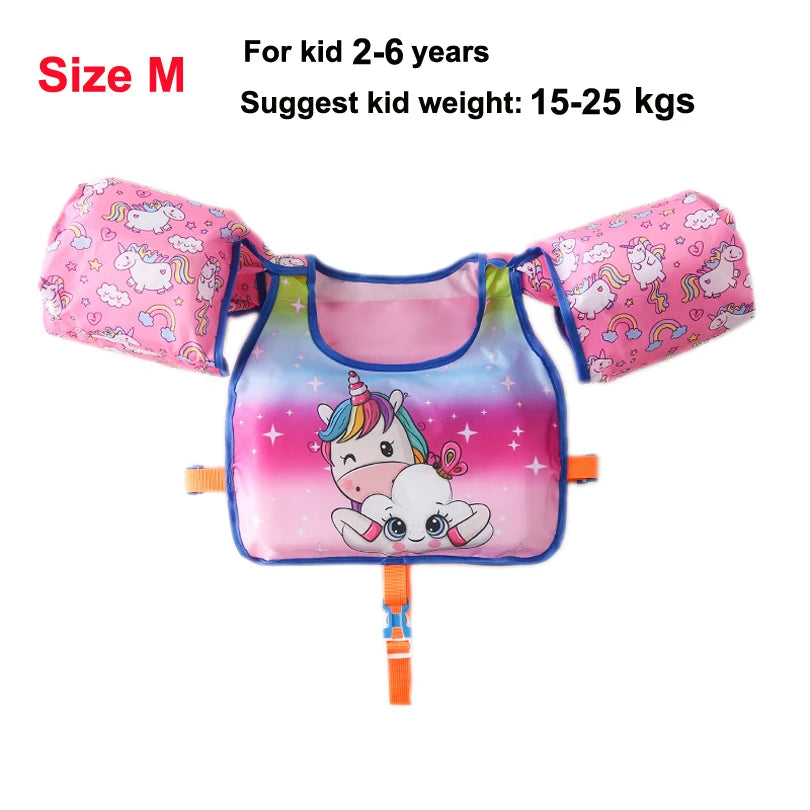 Baby Swim Buoyant Vest Kids Learn Swimming Child Swim Trainer Boy Girl Cute Float Swimsuit Swimming Pool Accessories