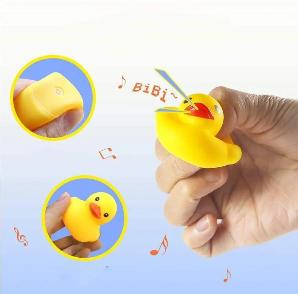 5pcs Rubber Duck Bath Toys Yellow Mini Ducks Float Duck Baby Bath Toy Shower Party Favors Gift for Toddlers Kids Boys Girl