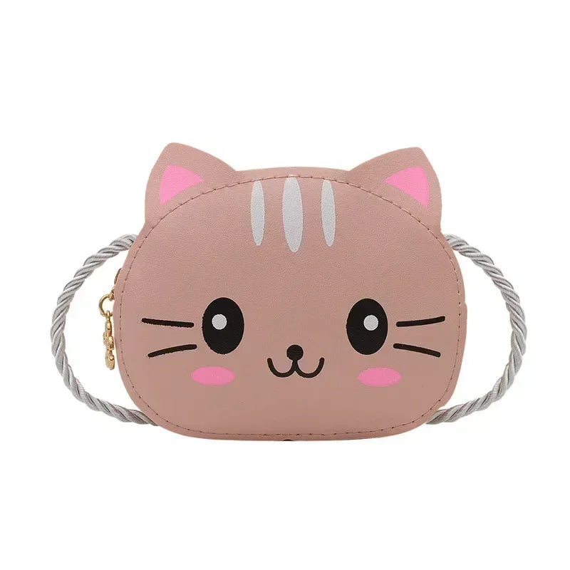 Cute Design Children's Small Cat Shoulder Bags Lovely Baby Girls Coin Purse Boys Kids Crossbody Bag Handbag Princess Accessories