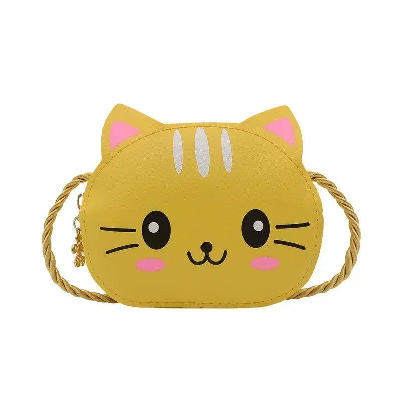 Cute Design Children's Small Cat Shoulder Bags Lovely Baby Girls Coin Purse Boys Kids Crossbody Bag Handbag Princess Accessories