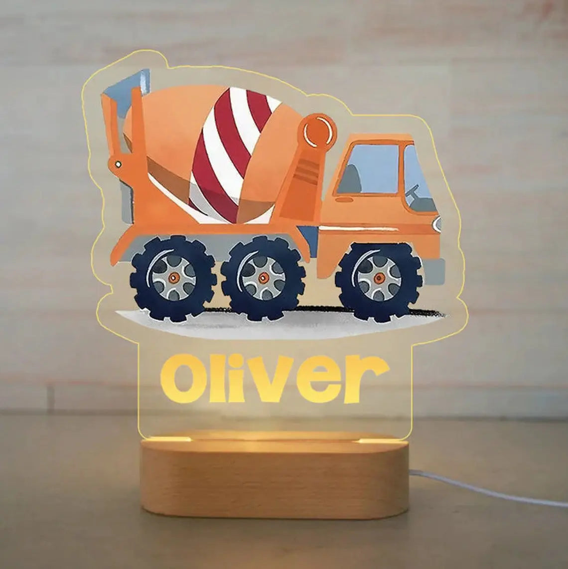 Personalized Children Animal Night Light Custom Name Acrylic Lamp Baby Kids Bedroom Decoration Neonate Birthday Christmas Gift