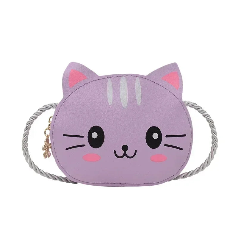 Cute Design Children's Small Cat Shoulder Bags Lovely Baby Girls Coin Purse Boys Kids Crossbody Bag Handbag Princess Accessories