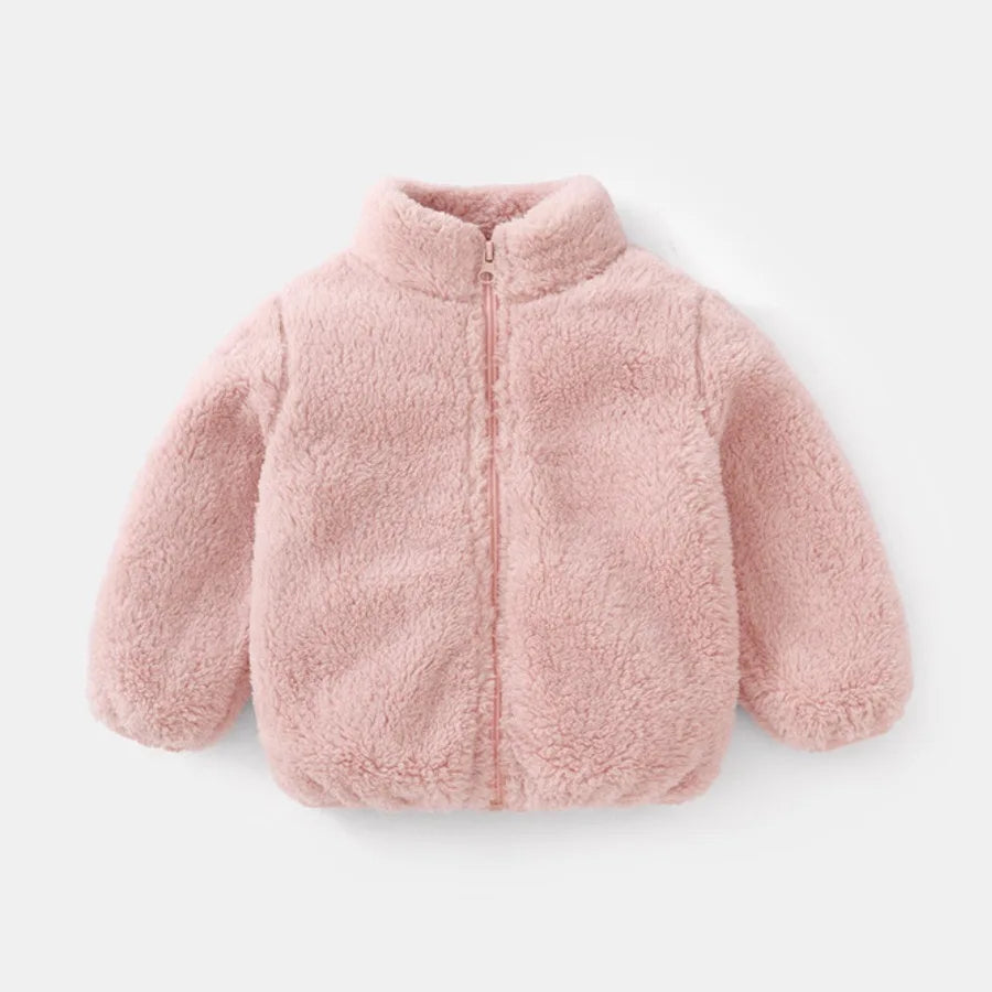 1pcs Boys Girls Autumn Coat Children Winter Thermal Fleece Jacket Kids Coats Double Sided Velvet Outerwear Baby Warm Clothes